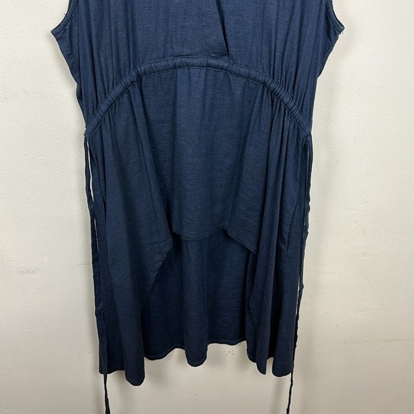 NWT DG2 By Diane Gilman Linen Blend High Low Sleeveless Top Sz L - Picture 4 of 10